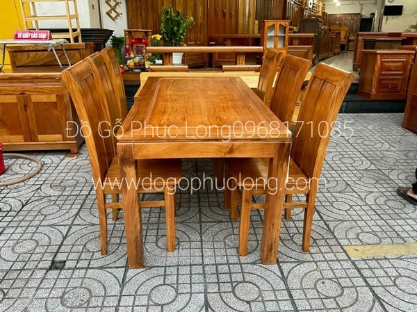 bàn ăn gỗ gõ đỏ-1
