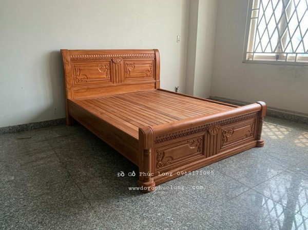 giường gỗ gõ đỏ-2