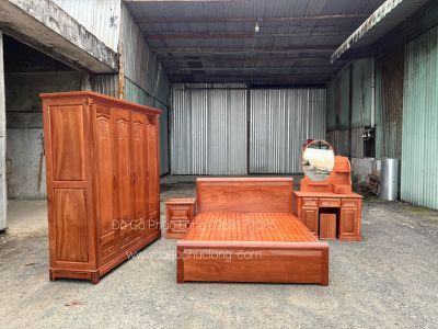 Combo phòng ngủ gỗ xoan Đào Cao Cấp _ Sang Trọng