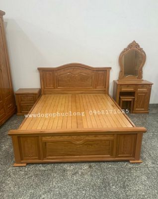 Giường ngủ gỗ ĐInh Hương mẫu Nữ Hoàng - Phản thưa