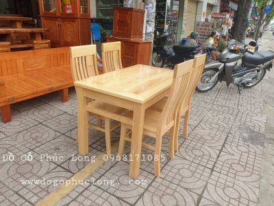 Bộ bàn ăn gỗ sồi Nga 4 ghế _ 1m20 