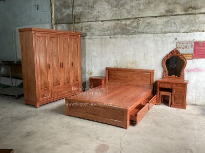Combo  phòng ngủ gỗ Hương Đá _ mẫu đơn giản