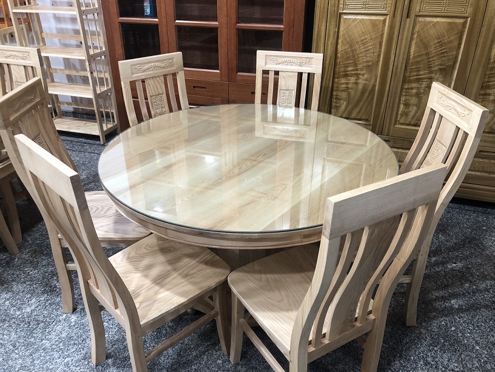 bàn ăn gỗ tròn 6 ghế